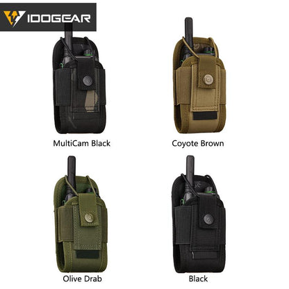 IDOGEAR Tactical Mini Radio Pouch Molle Walkie-talkie Interphone Pouch Military Camouflage Radio Pouch 3536