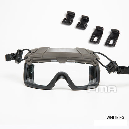 FMA Tactical Protective Glasses For Tactical Helmet Protective Glasses Anti Fog Dust Paintball gear white lens Tactical Hiking Camping Wargame Military Airsoft Gear 1333