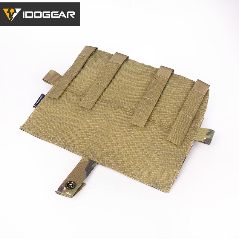IDOGEAR Tactical MOLLE Panel TRI Pouch For AVS JPC2.0 Detachable Front Flap Triple Magazine Pouch Vest Front Panel 3579