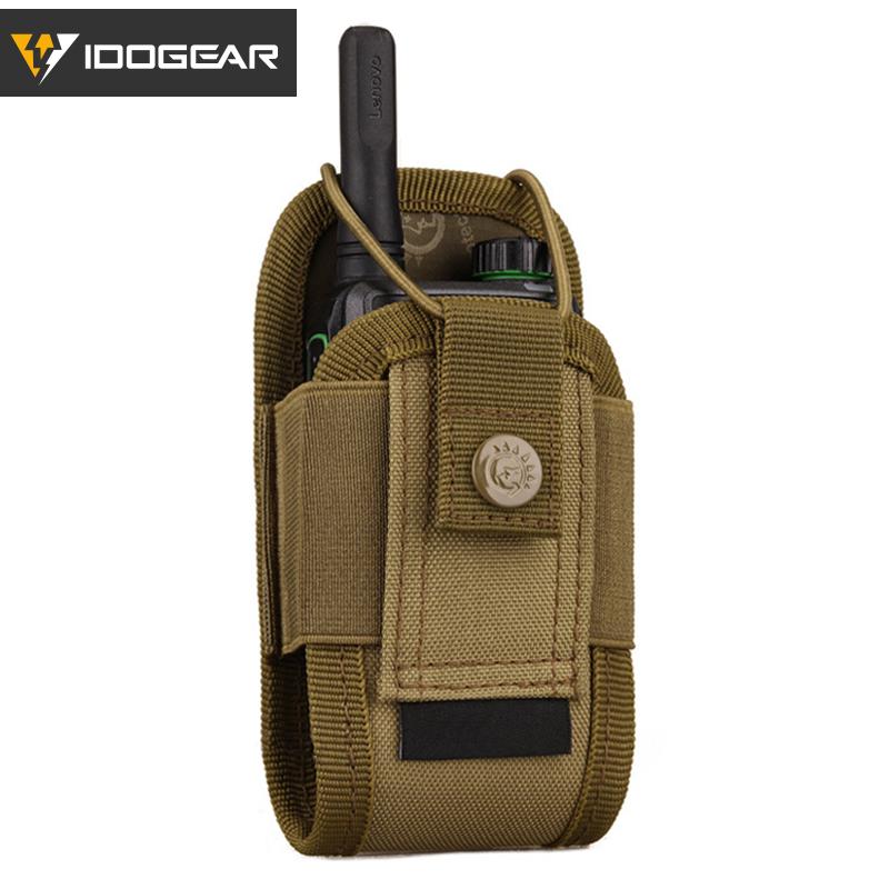 IDOGEAR Tactical Mini Radio Pouch Molle Walkie-talkie Interphone Pouch Military Camouflage Radio Pouch 3536