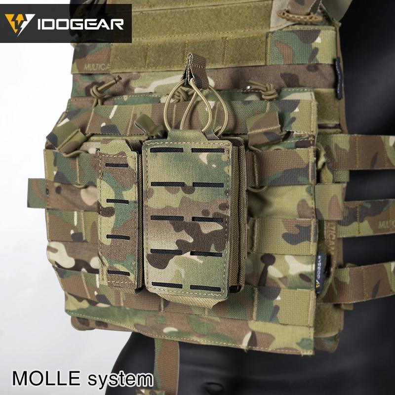 IDOGEAR Tactical MOLLE Panel TRI Pouch For AVS JPC2.0 Detachable Front Flap Triple Magazine Pouch Vest Front Panel 3579