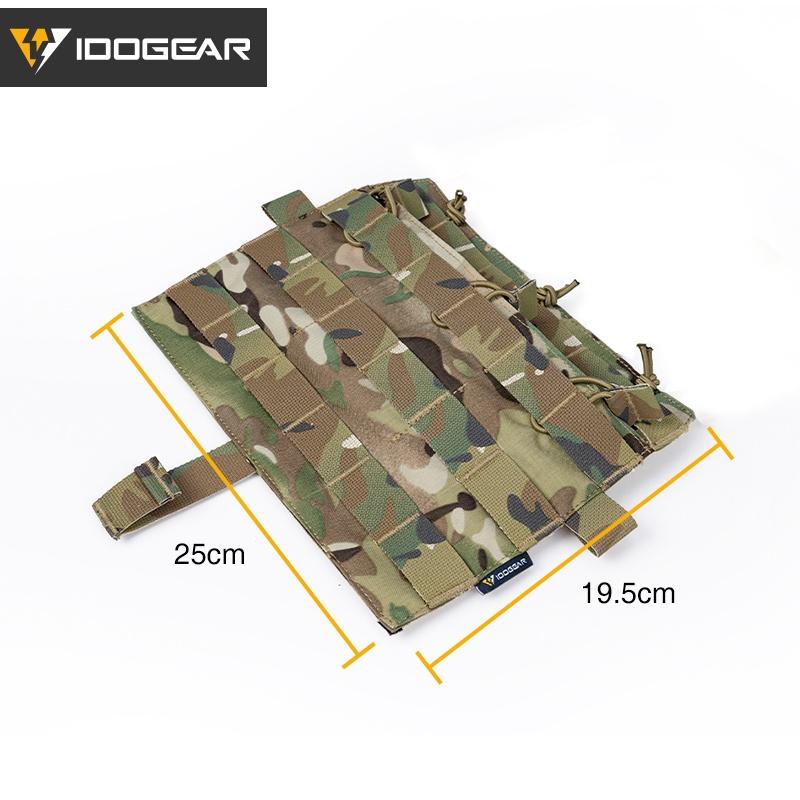 IDOGEAR Tactical MOLLE Panel TRI Pouch For AVS JPC2.0 Detachable Front Flap Triple Magazine Pouch Vest Front Panel 3579