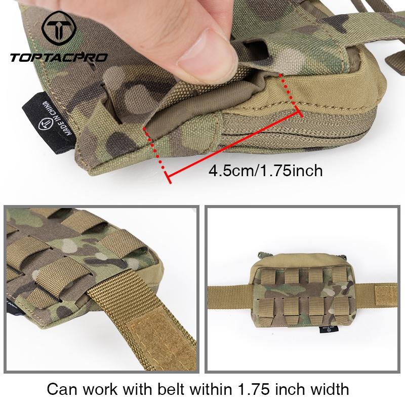 TOPTACPRO Tactical Admin Pouch MOLLE EDC Bag Utility Pouch 500D Cordura Nylon 8510