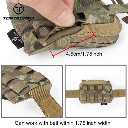 TOPTACPRO Tactical Admin Pouch MOLLE EDC Bag Utility Pouch 500D Cordura Nylon 8510