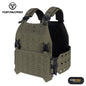 TOPTACPRO LSR Tactical Vest Quick Release Buckle Laser Cut Camouflage Plate Carrier w/ Magazine Side Pouch MOLLE 8301 Military Full Black Combat gear