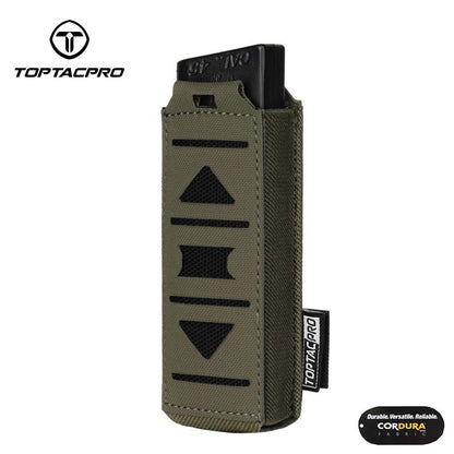 TOPTACPRO Tactical Magazine Pouch For 9mm Singel Mag Carrier MOLLE Magazine Holder Laser Cut 8513