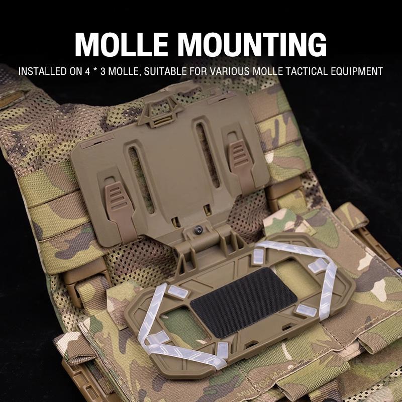IDOGEAR Tactical Phone Case Mobile Pouch MOLLE Shell Foldable Navigation Board Silicone Strap Folding Fixed Buckle For Iphone6 Outdoor MB-03
