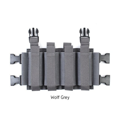 IDOGEAR PEW Tactical Quadruple Magazine Pouch Panel For MK3 MK4 JPC2.0 Elastic SMG Mag Pouch Military Ranger Green Mag Carrier VT04