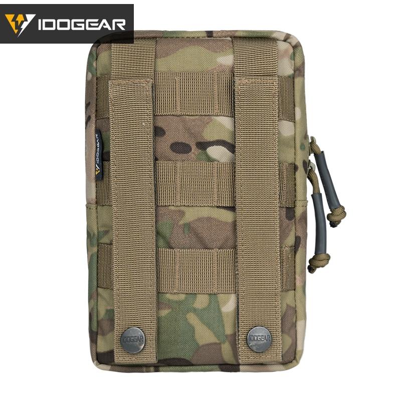 IDOGEAR Tactical Utility Pouch Laser Cut MOLLE EDC Multifunction Sundries Recycling Bag Micro Med Kit Military Camouflage Vest Molle Pouch 3578