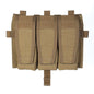IDOGEAR PEW Tactical AVS Triple Magazine Pouch Detachable Flap M4 Magazine Pouch Hook & Loop 556 762 Mag Carrier Tactical Vest Front Panel with Mag Pouch P037 Wargame Survival Kit
