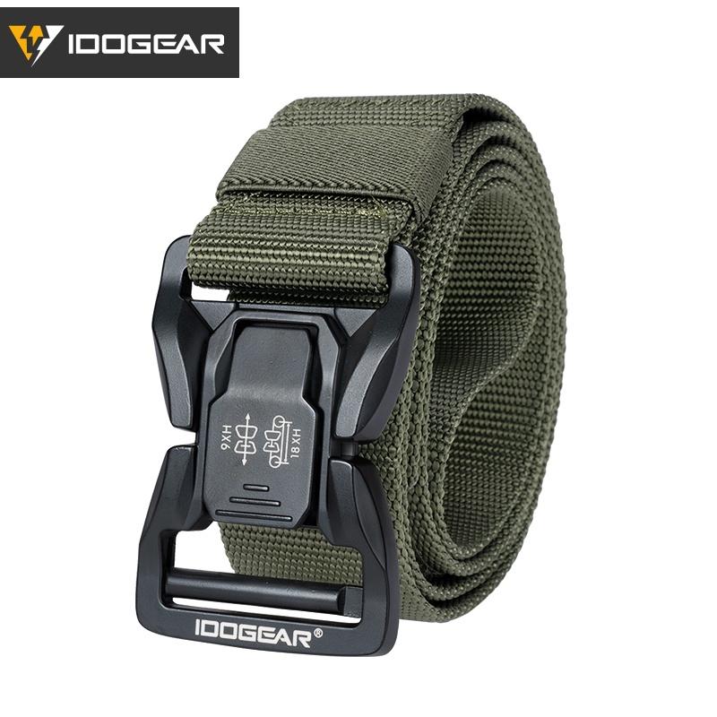 IDOGEAR Tactical Combat Belt Metal Buckle qucik release belt hook & loop Duty Mens Belt High Quality Nylon Belts 3427