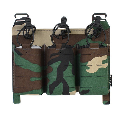 IDOGEAR PEW Tactical Triple 556 Magazine Pouch FERRO STYLE KTAR Front Flap FCPC Front Magazine Pouch Laser Cut MOLLE Military Mag Carrier VT13