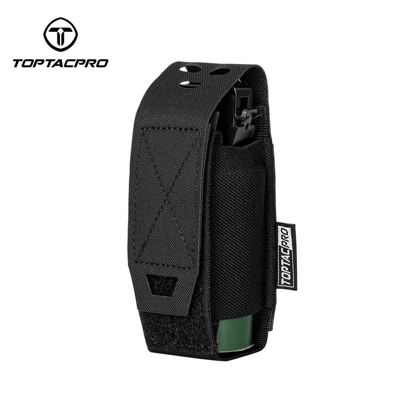 TOPTACPRO Tactical Flashbang Pouch 9mm Magazine Pouch MOLLE Laser Cut Quick Release Military Army Camo Tactical Flashbang Pouch 8502