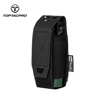 TOPTACPRO Tactical Flashbang Pouch 9mm Magazine Pouch MOLLE Laser Cut Quick Release Military Army Camo Tactical Flashbang Pouch 8502