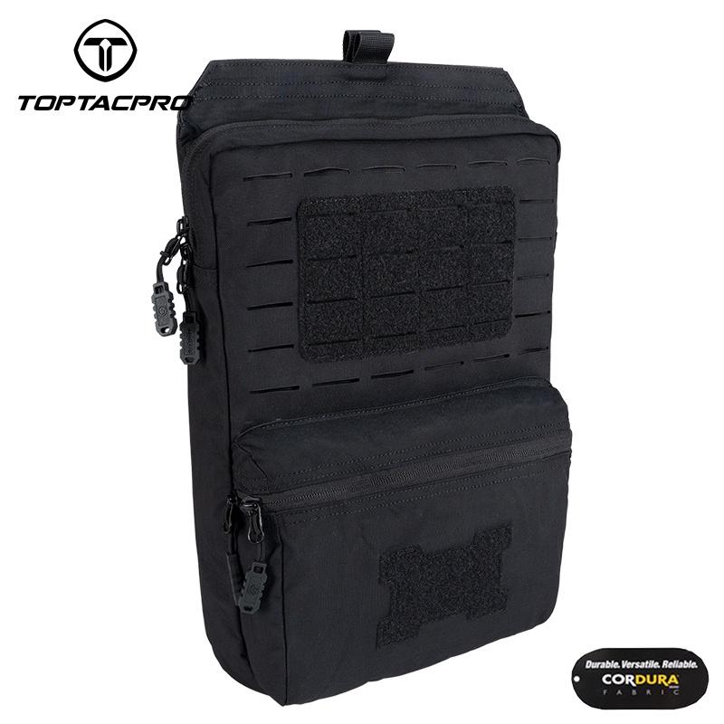 TOPTACPRO Tactical Hydration Backpack 2L MOLLE Water Bag Hydration Pouch Backpack Double Sundries Pouch 500D Cordura Nylon 8505