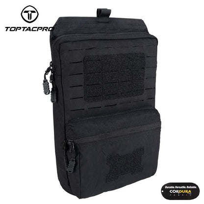 TOPTACPRO Tactical Hydration Backpack 2L MOLLE Water Bag Hydration Pouch Backpack Double Sundries Pouch 500D Cordura Nylon 8505