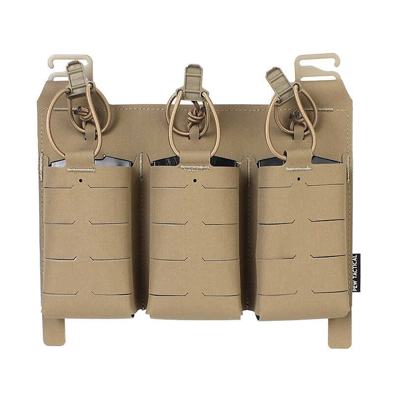 IDOGEAR PEW Tactical Triple 556 Magazine Pouch FERRO STYLE KTAR Front Flap FCPC Front Magazine Pouch Laser Cut MOLLE Military Mag Carrier VT13
