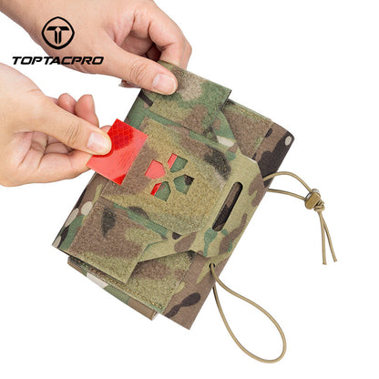 TOPTACPRO Tactical Medical Pouch First Aid Kit EMT IFAK Pouch Laser Cut Molle Micro Medical Pouch Blow-Out Pouch Survival Kit Magazine Holder Carrier EMT EDC Pouch Emergency Bag Army Military Camouflage Waist Pack 8508
