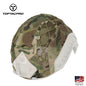 TOPTACPRO Tactical Helmet Cover for FAST Helmet 500D Cordura Nylon Military Camo Headwear Hoop & Look 8801