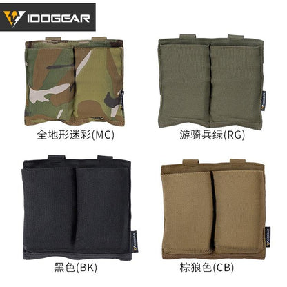 IDOGEAR Tactical Mag Pouch 556 Fast Draw MOLLE Pouch Double Open Top Elasticity Cloth 3554