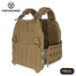 TOPTACPRO LSR Tactical Vest Quick Release Buckle Laser Cut Camouflage Plate Carrier w/ Magazine Side Pouch MOLLE 8301 Military Full Black Combat gear
