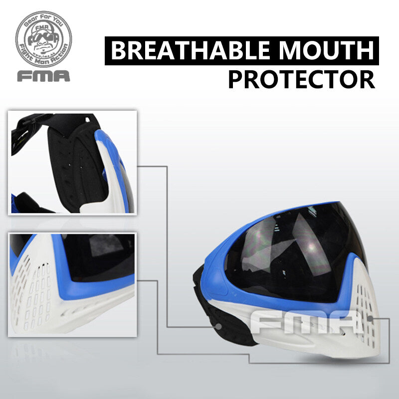 FMA F1 Tactical Full Face Mask Military Wargame Safety Mask Face Guard Paintball Anti-fog Goggle Mask F0011