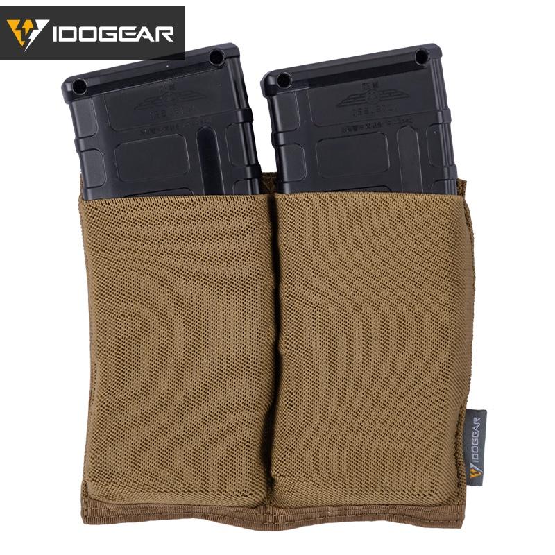 IDOGEAR Tactical Mag Pouch 556 Fast Draw MOLLE Pouch Double Open Top Elasticity Cloth 3554