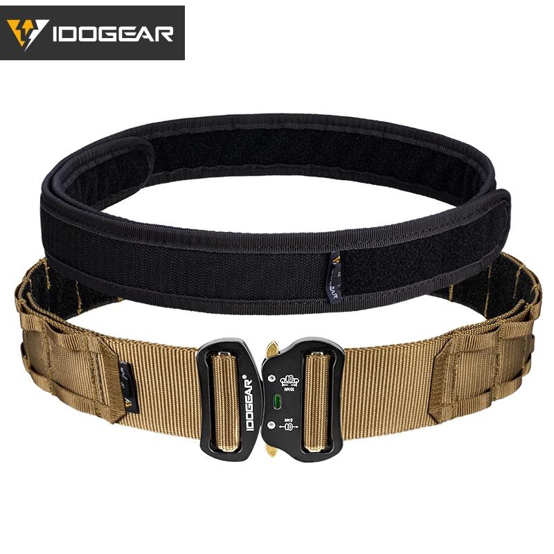 IDOGEAR 2 Inch Tactical Combat Belt Quick Release Buckle MOLLE Military Hunting Combat Belt Durable Nylon 3414