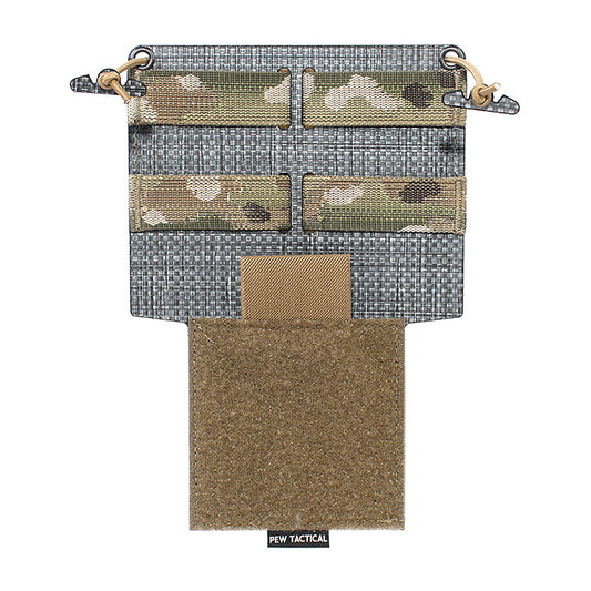 IDOGEAR PEW Tactical ATAK Chest Rig Hanging Panel Ferro Style Molle Military Chest Expansion Panel MK4 D3CRM Camouflage OT60 Wargame Survival Kit