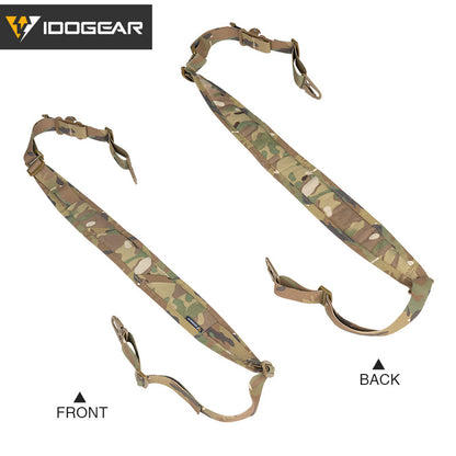 IDOGEAR Tactical Slings 2 Point Safety Sling Quick Adjust Padded Buckle Military Combat 2 Point Shoulder Strap Camera Slings Adjustable 3428