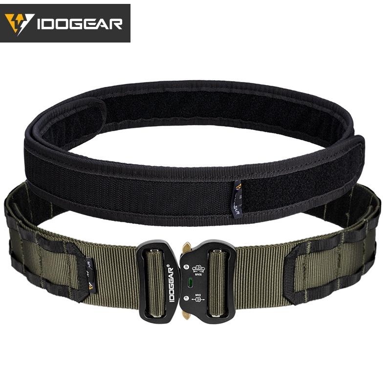 IDOGEAR 2 Inch Tactical Combat Belt Quick Release Buckle MOLLE Military Hunting Combat Belt Durable Nylon 3414