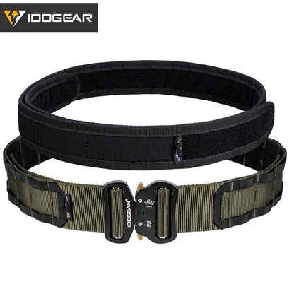 IDOGEAR 2 Inch Tactical Combat Belt Quick Release Buckle MOLLE Military Hunting Combat Belt Durable Nylon 3414