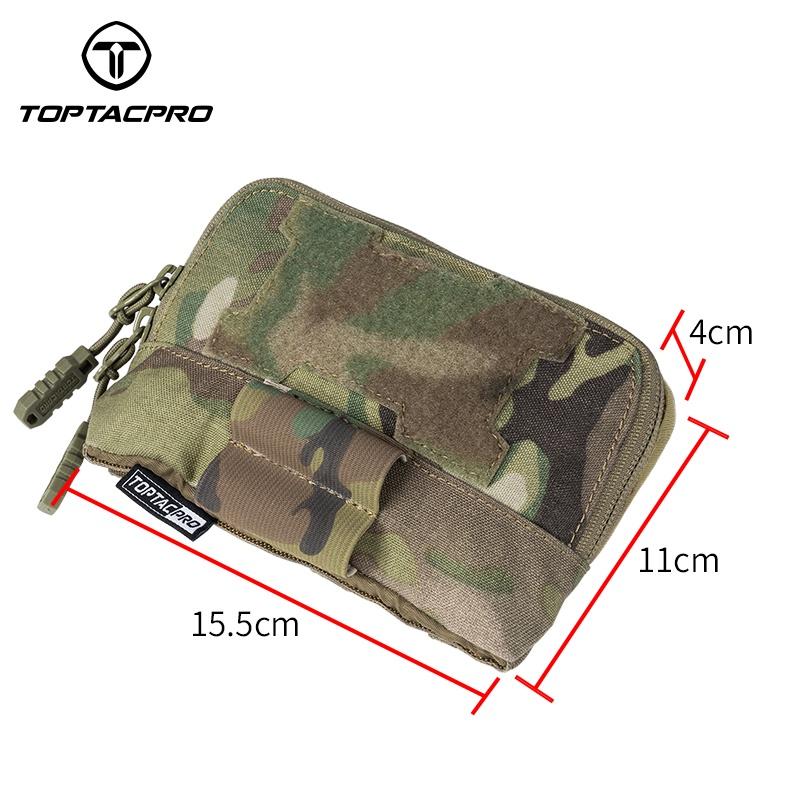 TOPTACPRO Tactical Admin Pouch MOLLE EDC Bag Utility Pouch 500D Cordura Nylon 8510