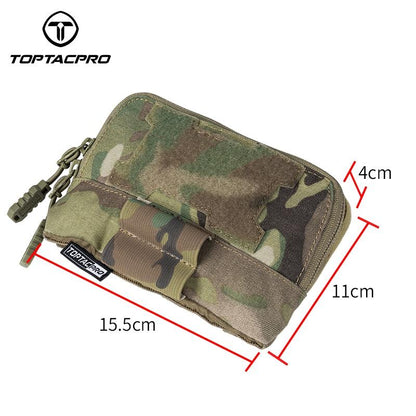 TOPTACPRO Tactical Admin Pouch MOLLE EDC Bag Utility Pouch 500D Cordura Nylon 8510