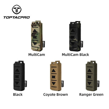 TOPTACPRO Tactical Magazine Pouch For 9mm Singel Mag Carrier MOLLE Magazine Holder Laser Cut 8513
