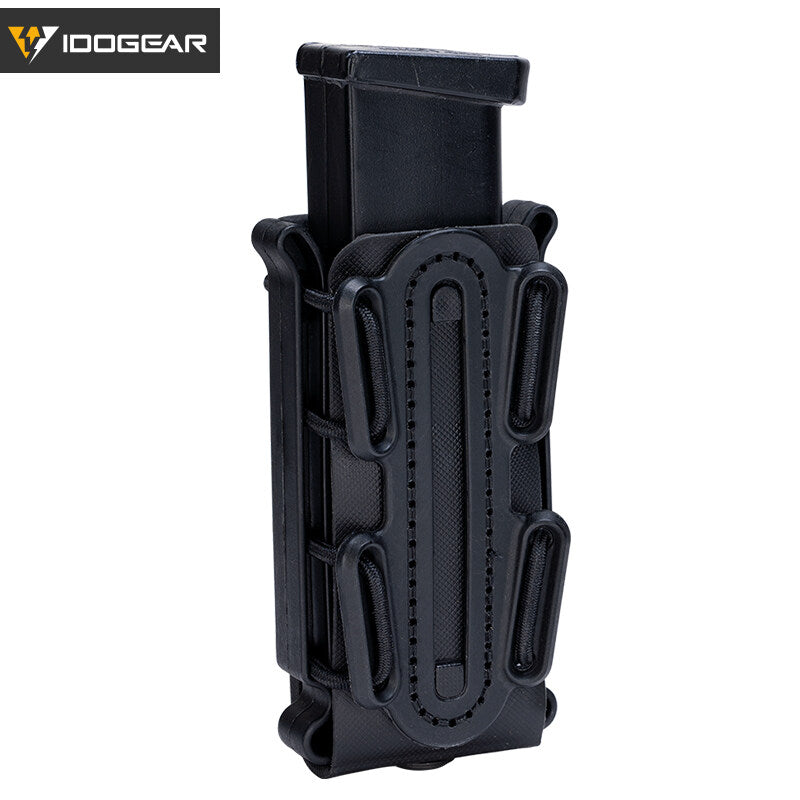 IDOGEAR 2 Inches Tactical Belt Laser Quick Release Metal Buckle Belt Set Outer Belt + Inner Belt with 4 Pouches Soft Shell 9mm 556 Magazine Pouch , Dump Pouch , Medical Pouch