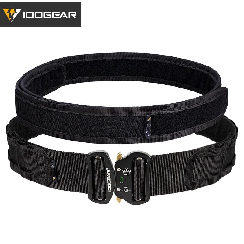 IDOGEAR 2 Inch Tactical Combat Belt Quick Release Buckle MOLLE Military Hunting Combat Belt Durable Nylon 3414