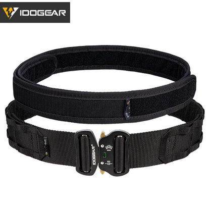 IDOGEAR 2 Inch Tactical Combat Belt Quick Release Buckle MOLLE Military Hunting Combat Belt Durable Nylon 3414