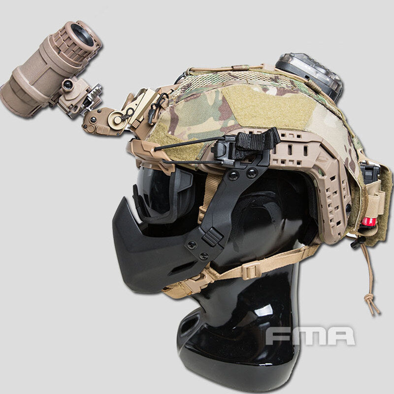 FMA Tactical Half Face Mask Seal Mask Folding For Tactical Helmet B Version With Goggle Hook 1364