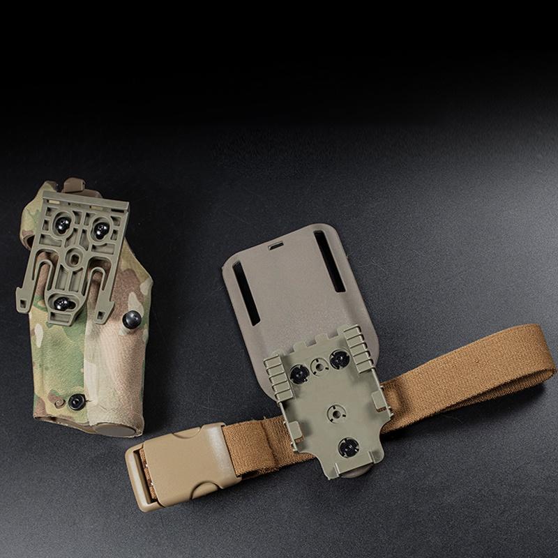IDOGEAR Tactical 63DO Holster For G17/19 With X300 Light With QLS Mount With Panel Adapter With Leg Strap Military Holster Full Sets GB-74