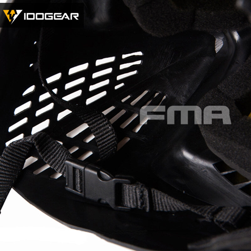 IDOGEAR Tactical Helmet & FMA F1 Full Face Mask Set with Single Layer Paintball Safety Anti-fog Goggle 5658