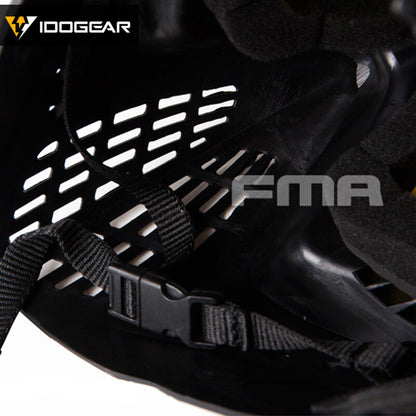 IDOGEAR Tactical Helmet & FMA F1 Full Face Mask Set with Single Layer Paintball Safety Anti-fog Goggle 5658