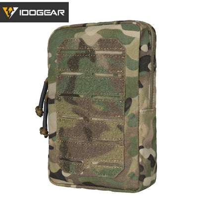 IDOGEAR Tactical Utility Pouch Laser Cut MOLLE EDC Multifunction Sundries Recycling Bag Micro Med Kit Military Camouflage Vest Molle Pouch 3578