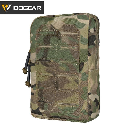 IDOGEAR Tactical Utility Pouch Laser Cut MOLLE EDC Multifunction Sundries Recycling Bag Micro Med Kit Military Camouflage Vest Molle Pouch 3578