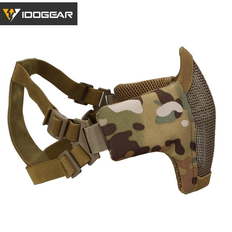 IDOGEAR Tactical PDW Half Face Protective MESH Mask Field CS Game Tactical Military Accessories 3604 Military Camping Hiking Camouflage Gears