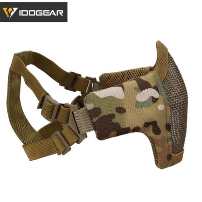 IDOGEAR Tactical PDW Half Face Protective MESH Mask Field CS Game Tactical Military Accessories 3604 Military Camping Hiking Camouflage Gears
