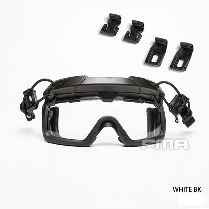 FMA Tactical Protective Glasses For Tactical Helmet Protective Glasses Anti Fog Dust Paintball gear white lens Tactical Hiking Camping Wargame Military Airsoft Gear 1333