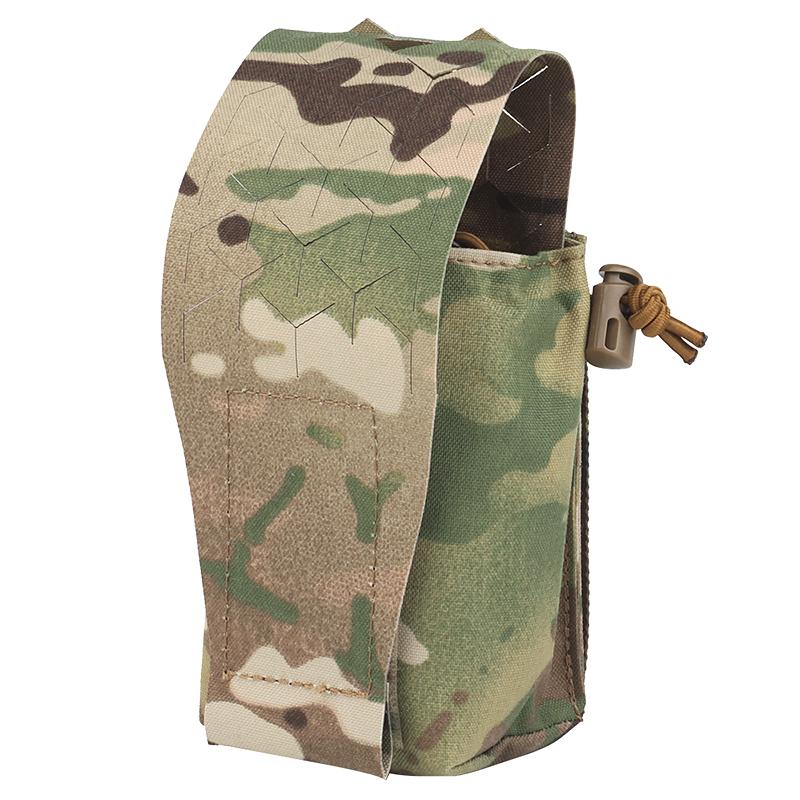 IDOGEAR Tactical Mulfunctional SPUD Pouch Universal Radio Pouch Storage Pouch Laser Cut Lightweight Adjustable Camo Military Wargame Outdoor MG-75