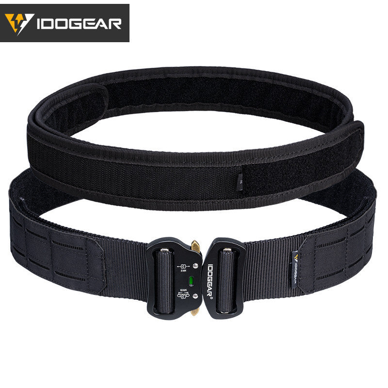 IDOGEAR Tactical 2" Belt with Adjustable Inner Belt MOLLE Metal Buckle Men Outdoor Hiking Training Camping Accessories 3415