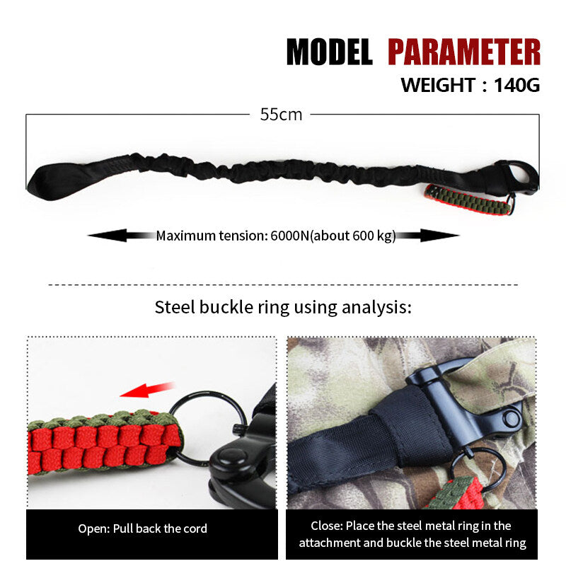 IDOGEAR Tactical Quick Release Save Sling Lanyard Combat Gear 3410 Military Camouflage Supplies